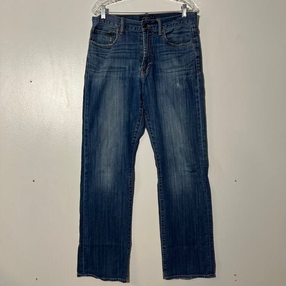 Lucky Brand 181 Relaxed Straight Leg Washed Blue Denim Jeans Men’s Size 32x34 - Picture 1 of 7